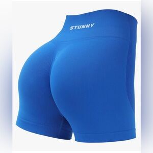 Women Athletic Gym Shorts Seamless, Butt Scrunch High Waisted